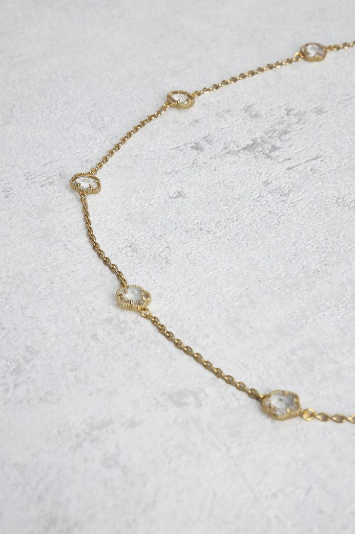 Photo produit 1 de Collier doré avec petites fleurs transparentes de Liberty Island pour Femmes
