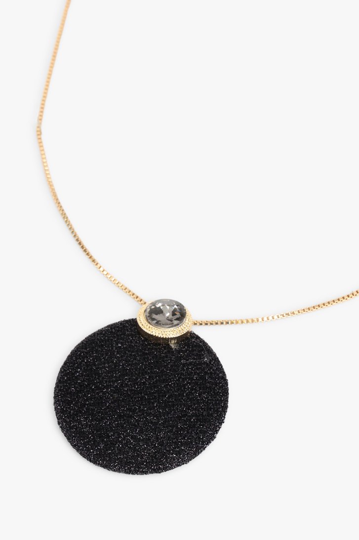 Collier long avec pendentif noir de Liberty Island pour Femmes