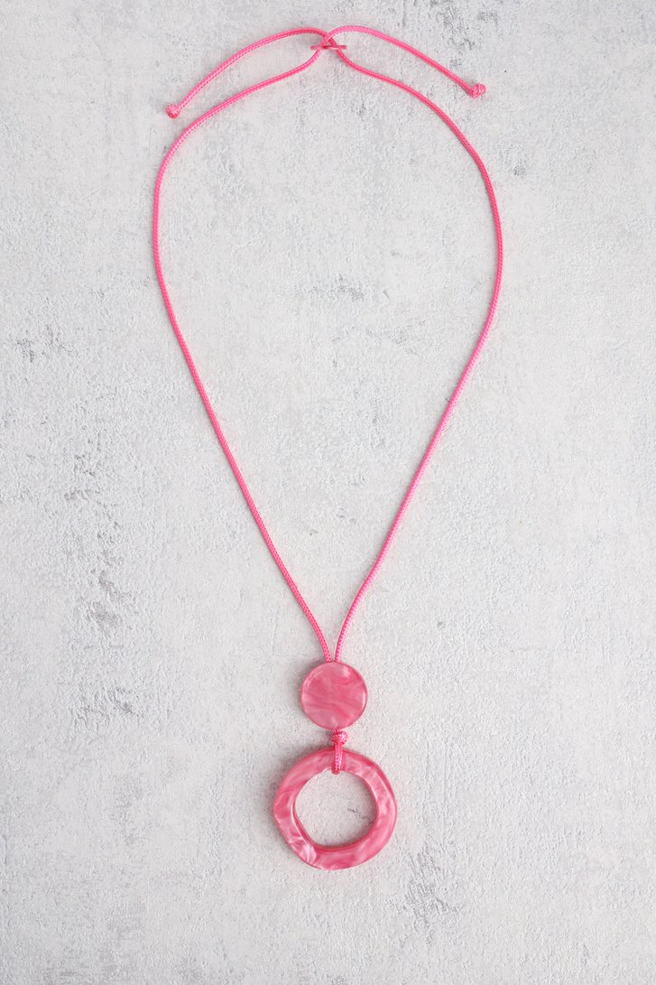 Collier rond fuchsia de Liberty Island pour Femmes