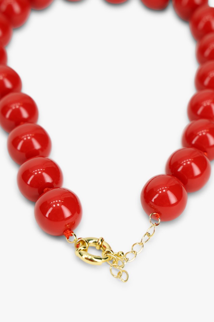 Collier rouge avec perles  de Liberty Island pour Femmes