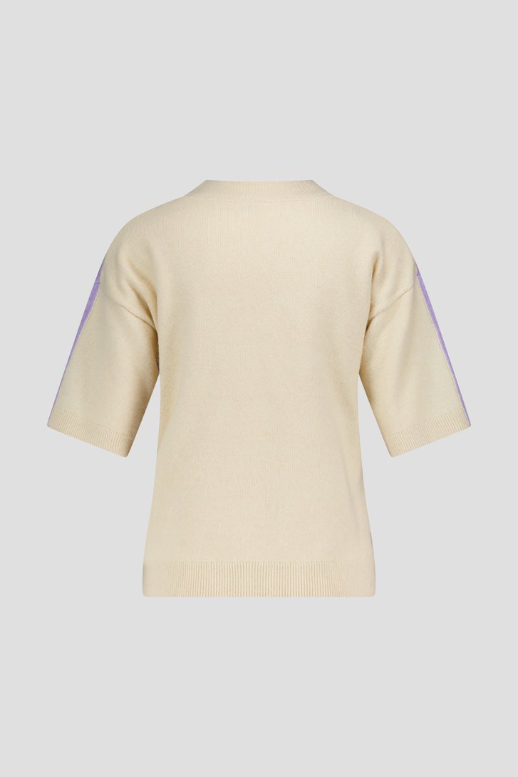 Colorblock trui in lila en lichtgeel van Liberty Loving nature ...