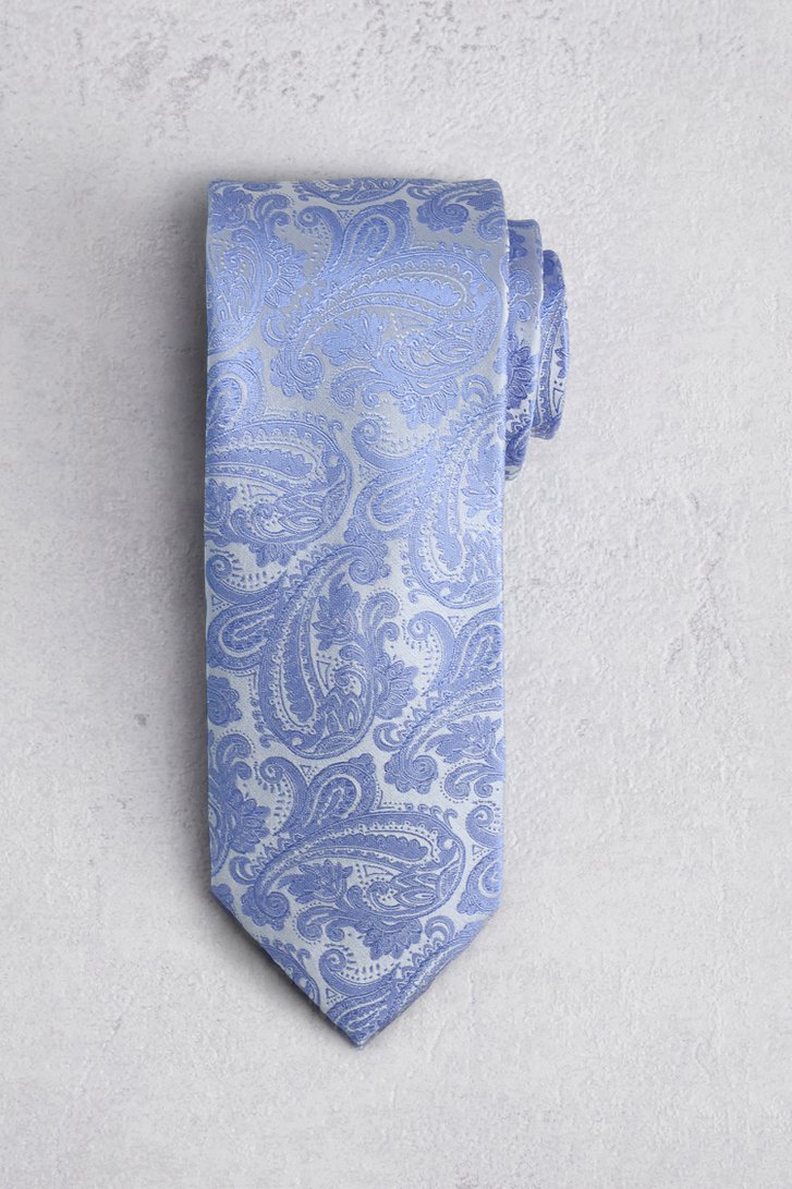 Le devant de Cravate bleu clair à motif cachemire de Liberty Island pour Hommes
