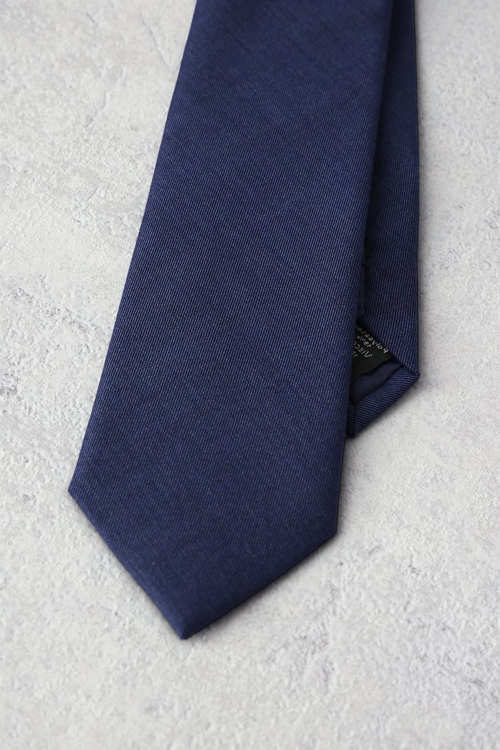 Photo produit 1 de Cravate bleu foncé à texture de Dansaert Black pour Hommes