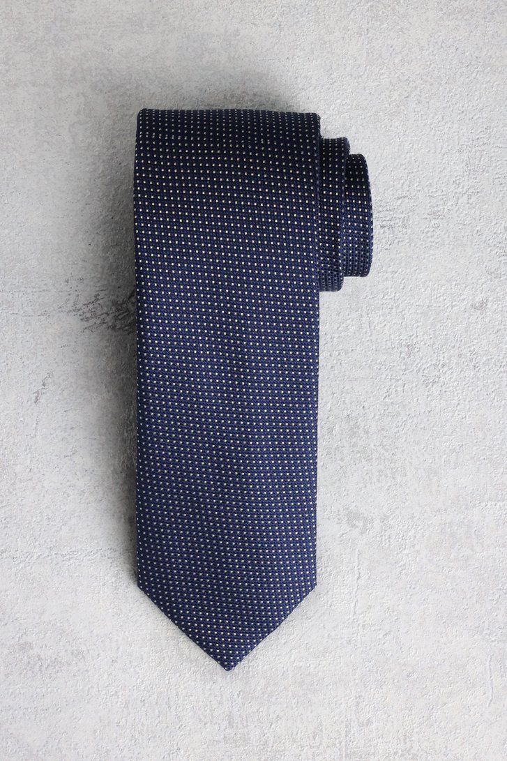Cravate bleu marine avec motif à pois de Liberty Island pour Hommes