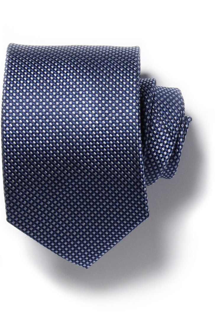Cravate bleue et grise avec effet tissé