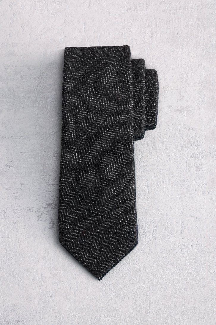 Le devant de Cravate chinée navy de Liberty Island pour Hommes