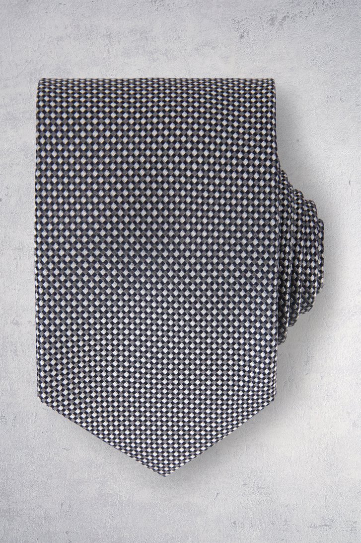 Le devant de Cravate grise à motif fin  de Michaelis pour Hommes