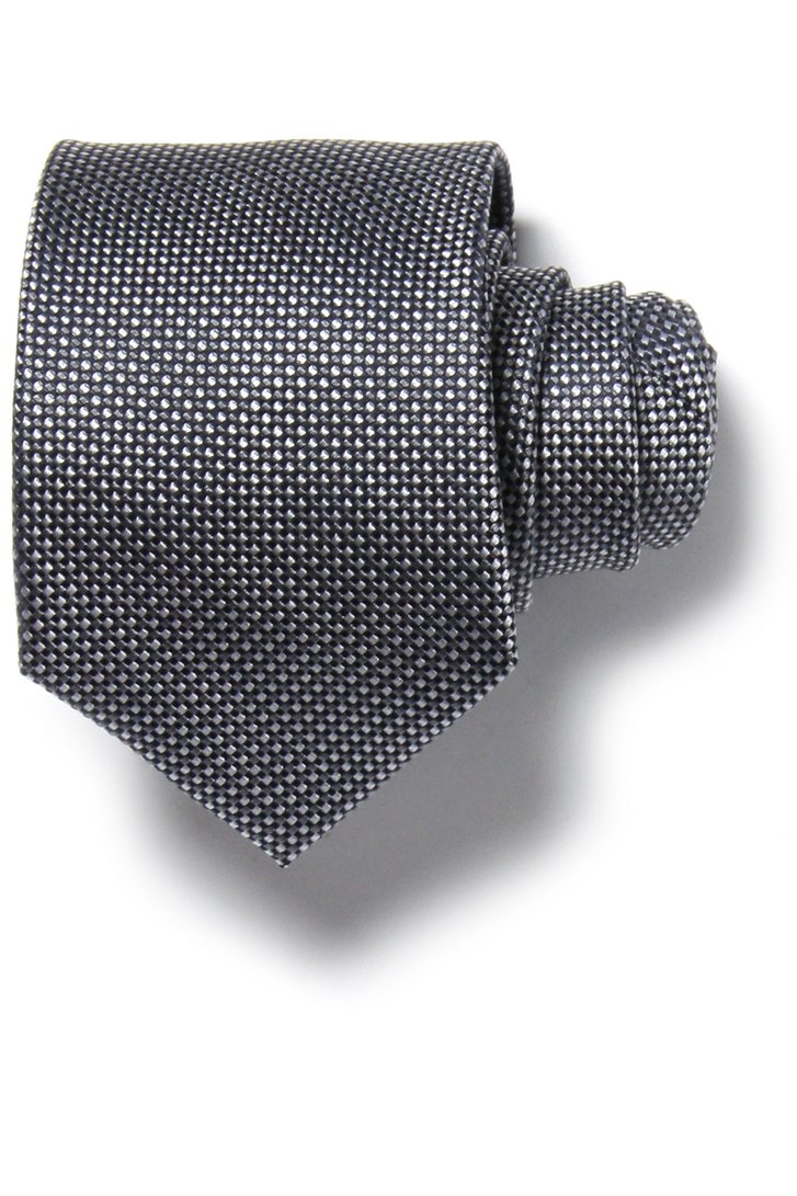 Cravate grise avec effet tissé