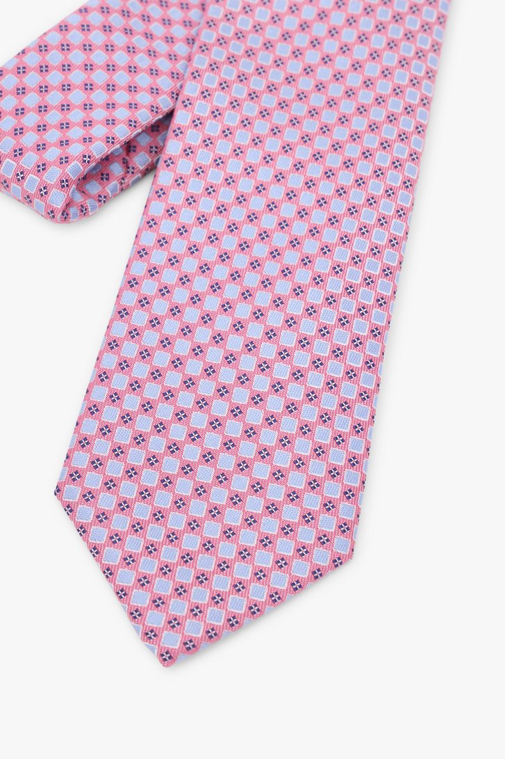Cravate rose à motif bleu de FORME pour Hommes