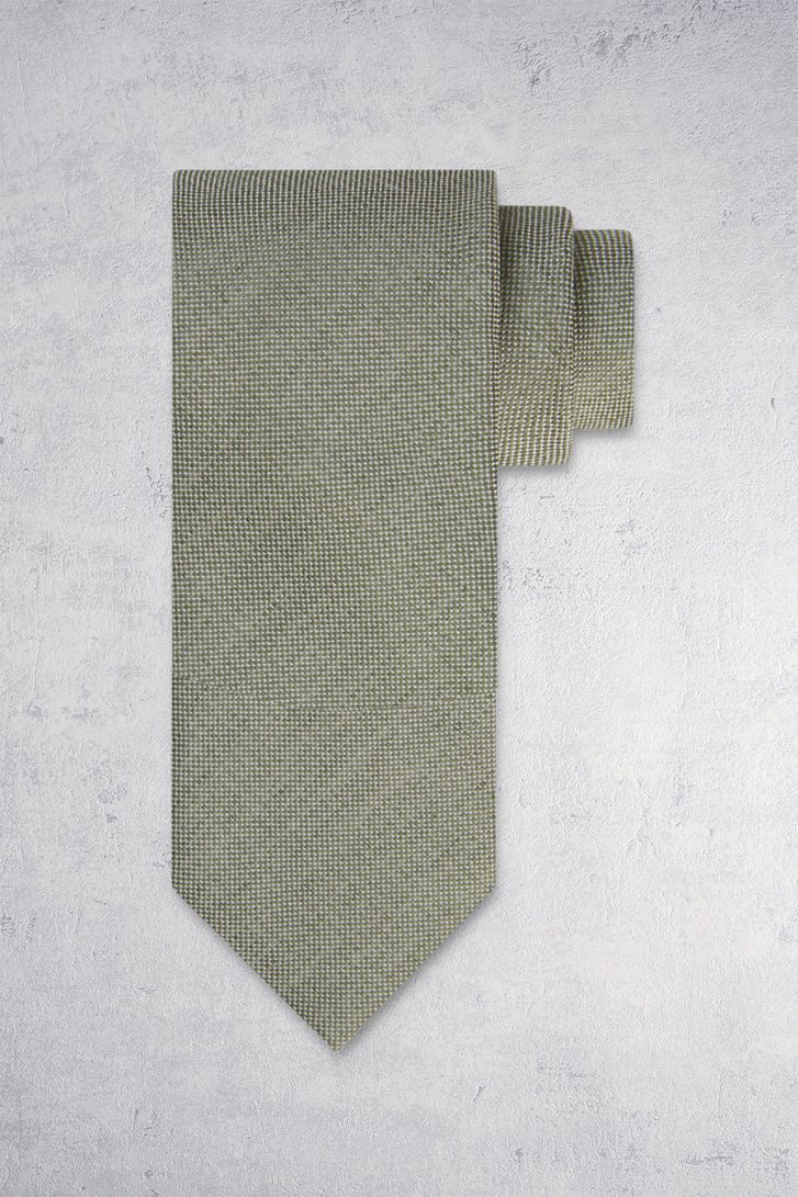 Le devant de Cravate verte à motif fin de Michaelis pour Hommes