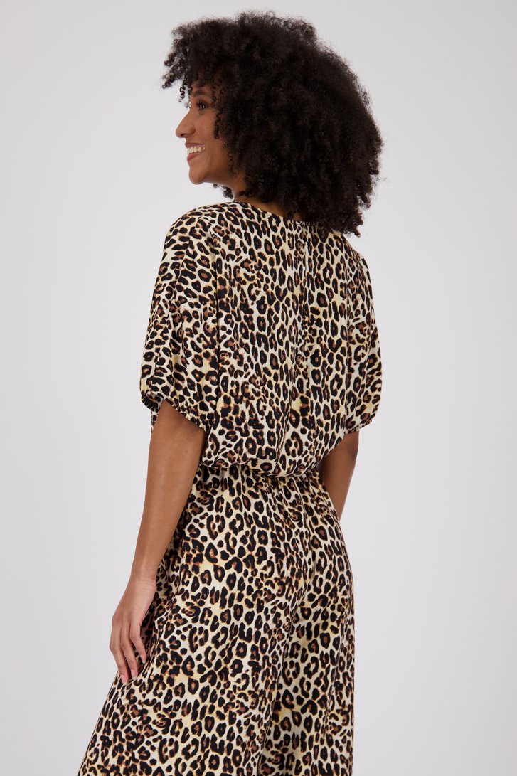Cropped blouse met animal print van Louise voor Dames