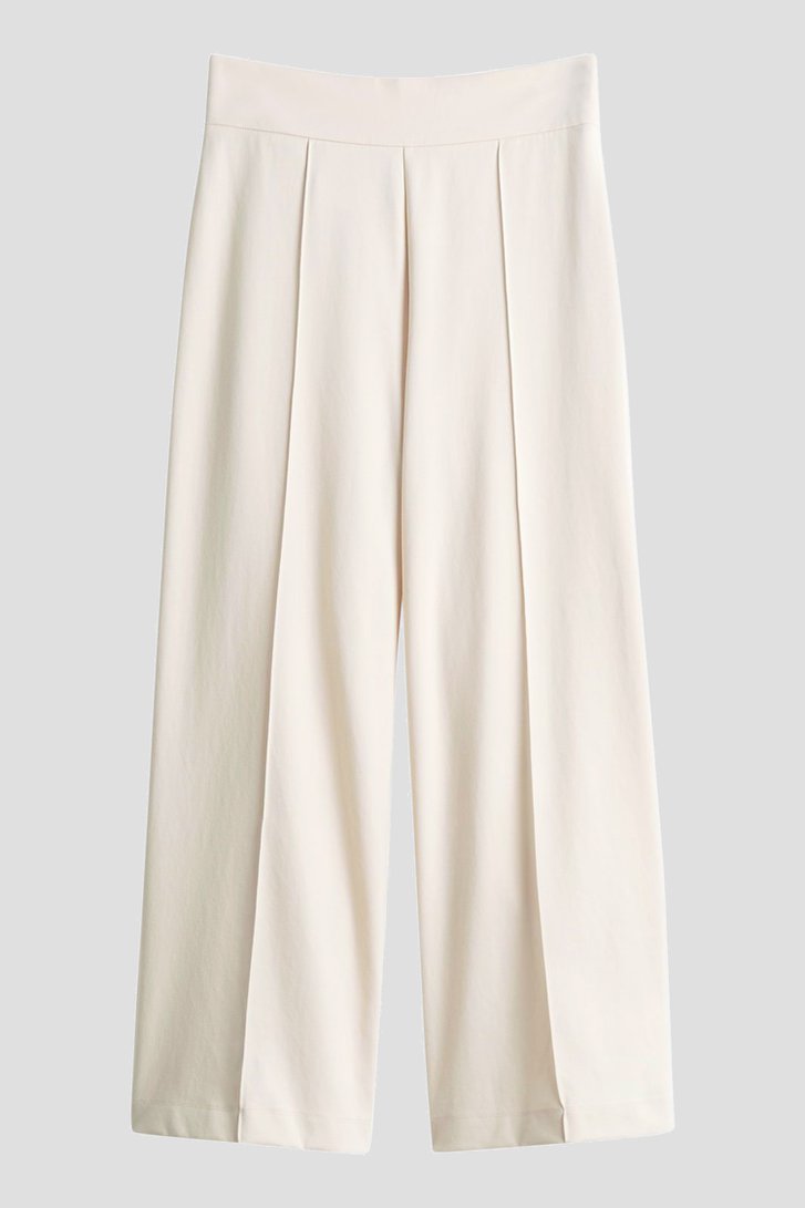 Culotte beige avec plis cousus de Opus pour Femmes