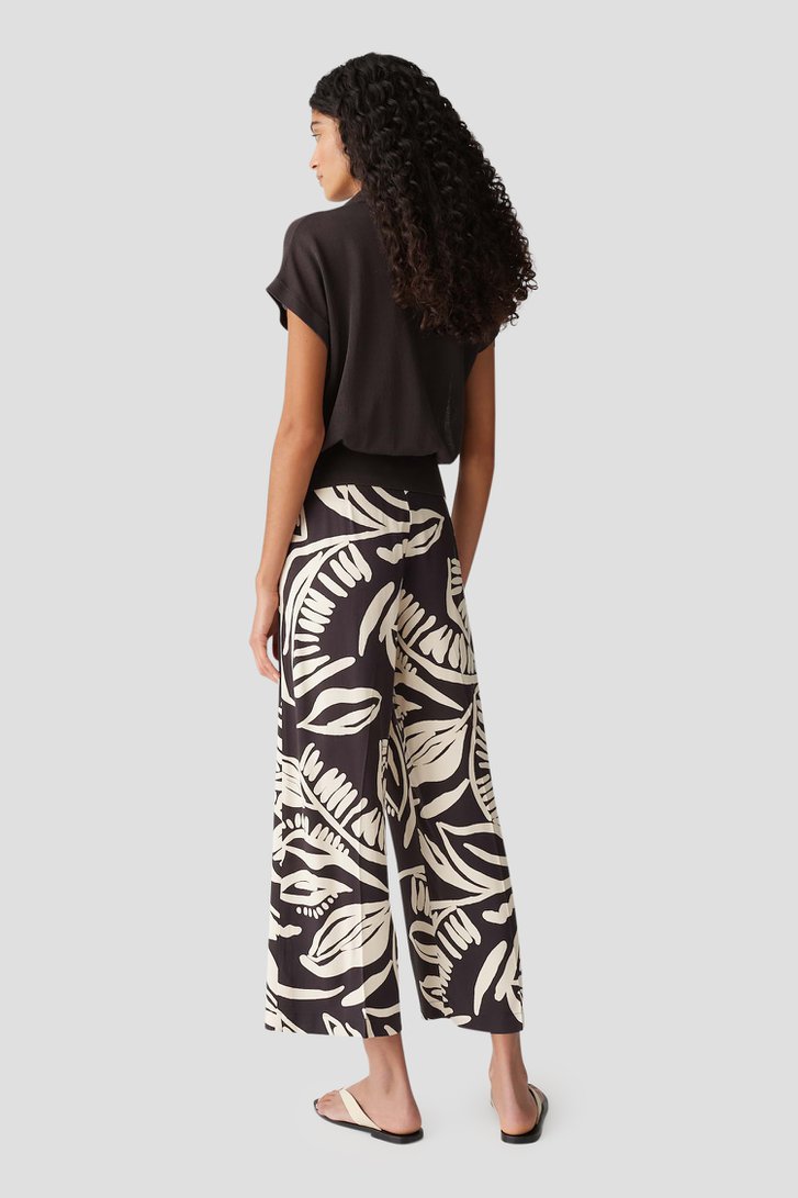 Le dos de Culotte brun foncé à imprimé beige clair de Opus pour Femmes