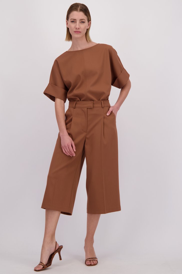 Le devant de Culotte brune avec plis de D'Auvry pour Femmes