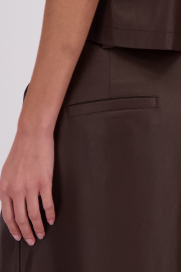 Détail de Culotte brune foncée effet cuir de D'Auvry pour Femmes