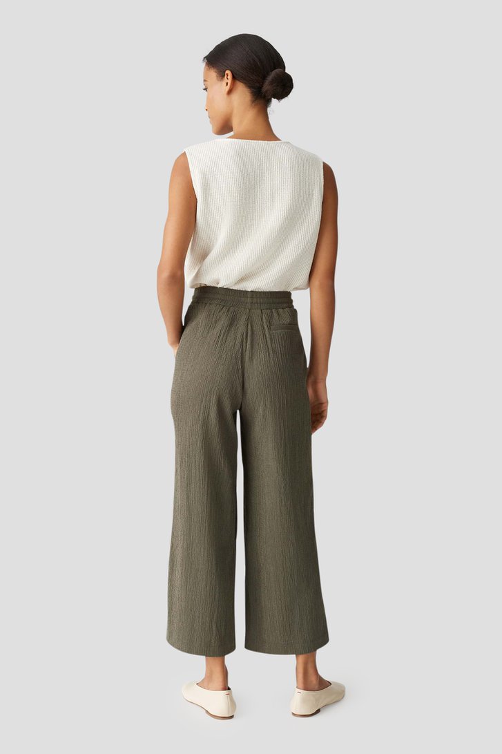 Culotte verte foncée avec structure - longueur 7/8 de Opus pour Femmes
