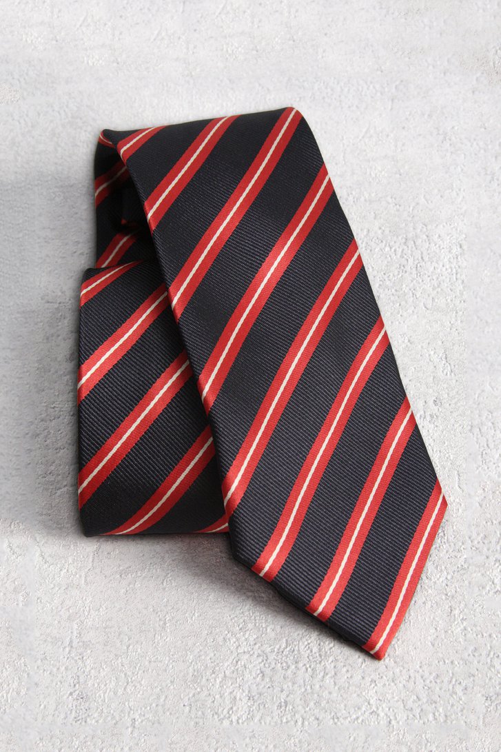 Productfoto 1 van Das met zwart-rood gestreept motief door Louise voor Dames
