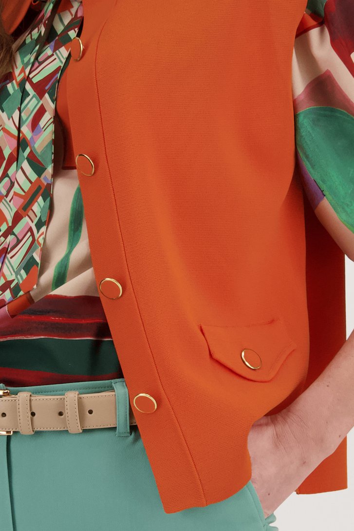 Débardeur orange avec boutons de Claude Arielle pour Femmes