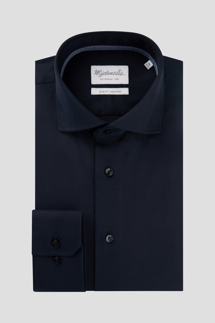 Donkerblauw hemd - Slim fit van Michaelis voor Heren