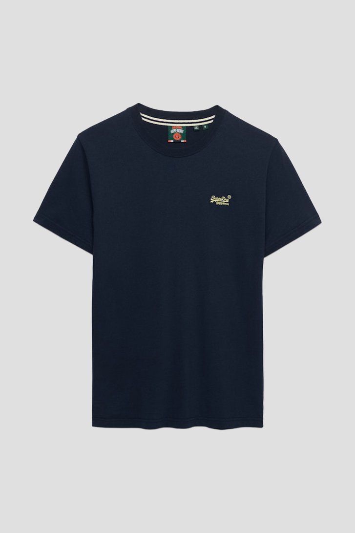 Productfoto 1 van Donkerblauw katoenen T-shirt door Superdry voor Heren