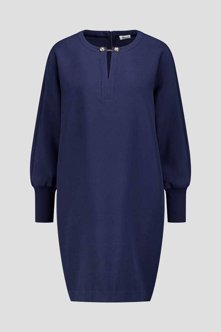 Productfoto 1 van Donkerblauw kleedje met gouden knopen door D'Auvry voor Dames
