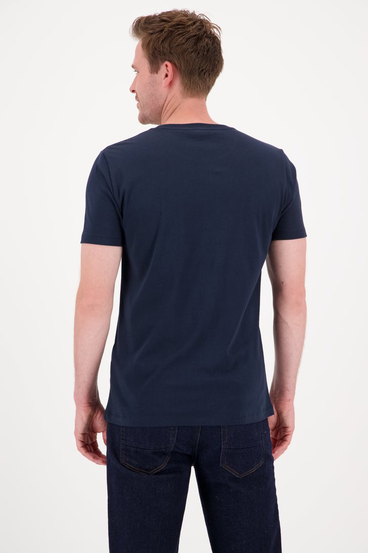 Donkerblauw T-shirt met print van Ben Sherman voor Heren