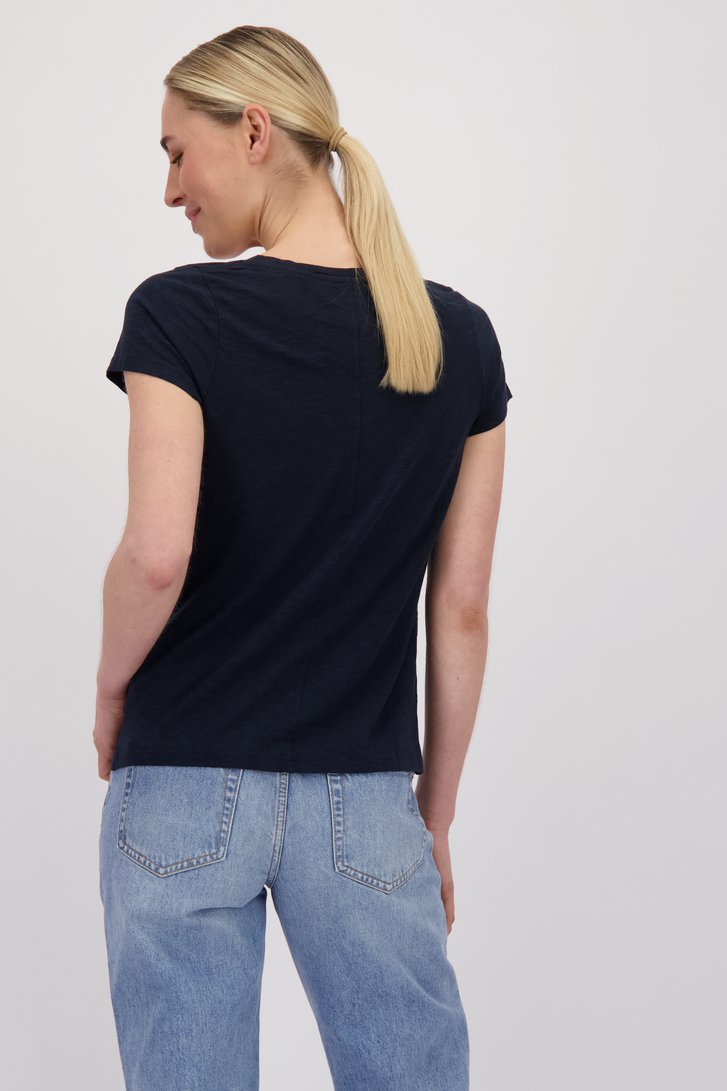 Achterkant van Donkerblauw T-shirt met ronde hals door Superdry voor Dames