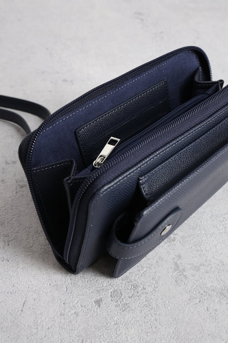 Productfoto 1 van Donkerblauw telefoontasje met portemonnee door Liberty Island voor Dames