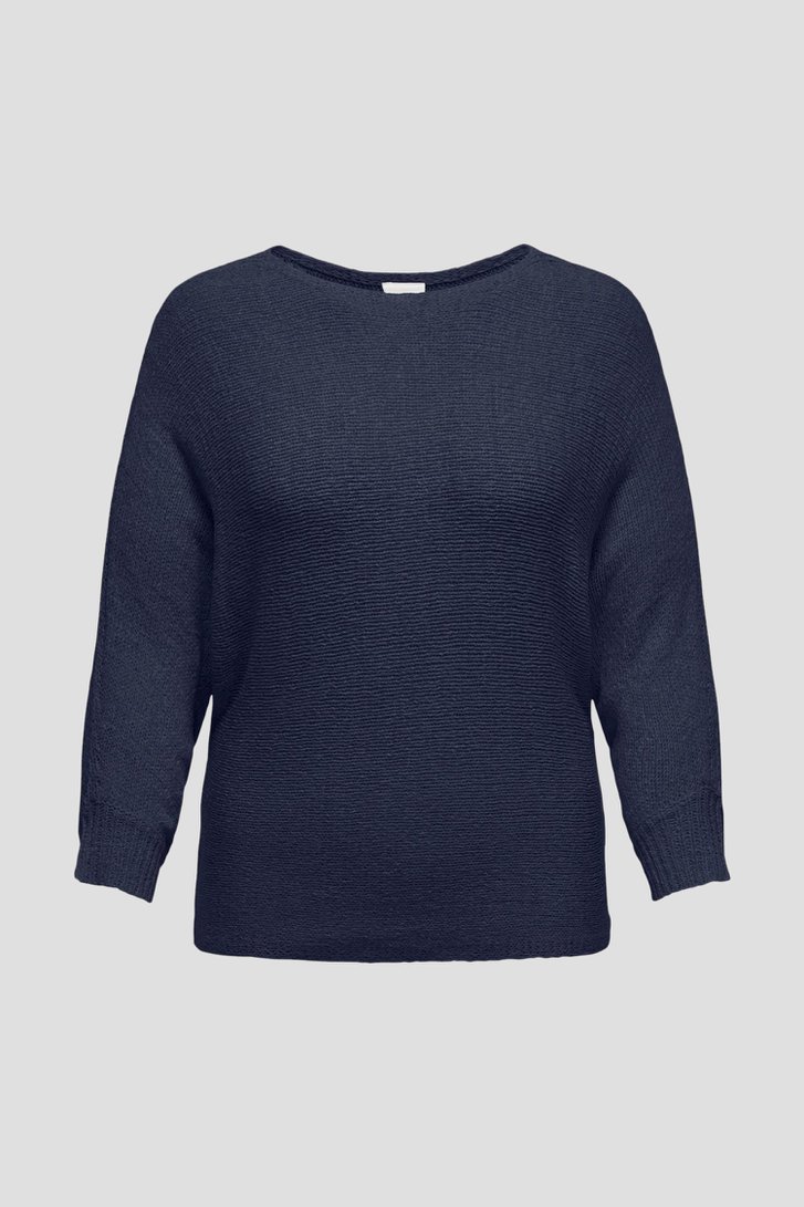 Donkerblauw truitje met 3/4 mouwen van Only Carmakoma voor Dames