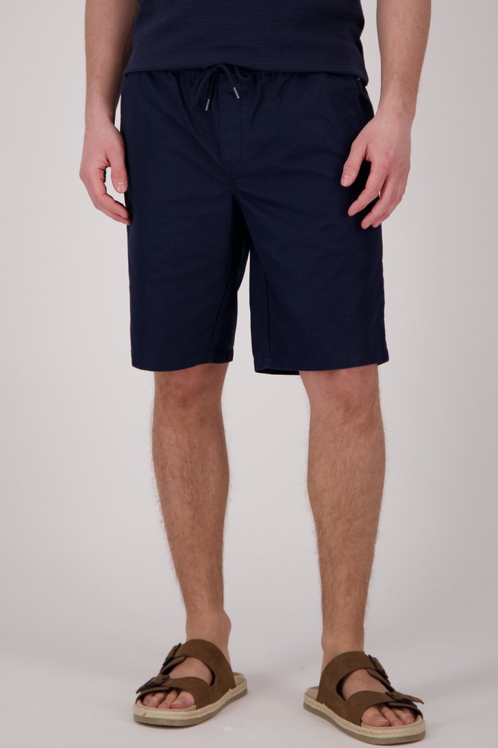 Donkerblauwe bermuda met elastische tailleband van Casual Five voor Heren