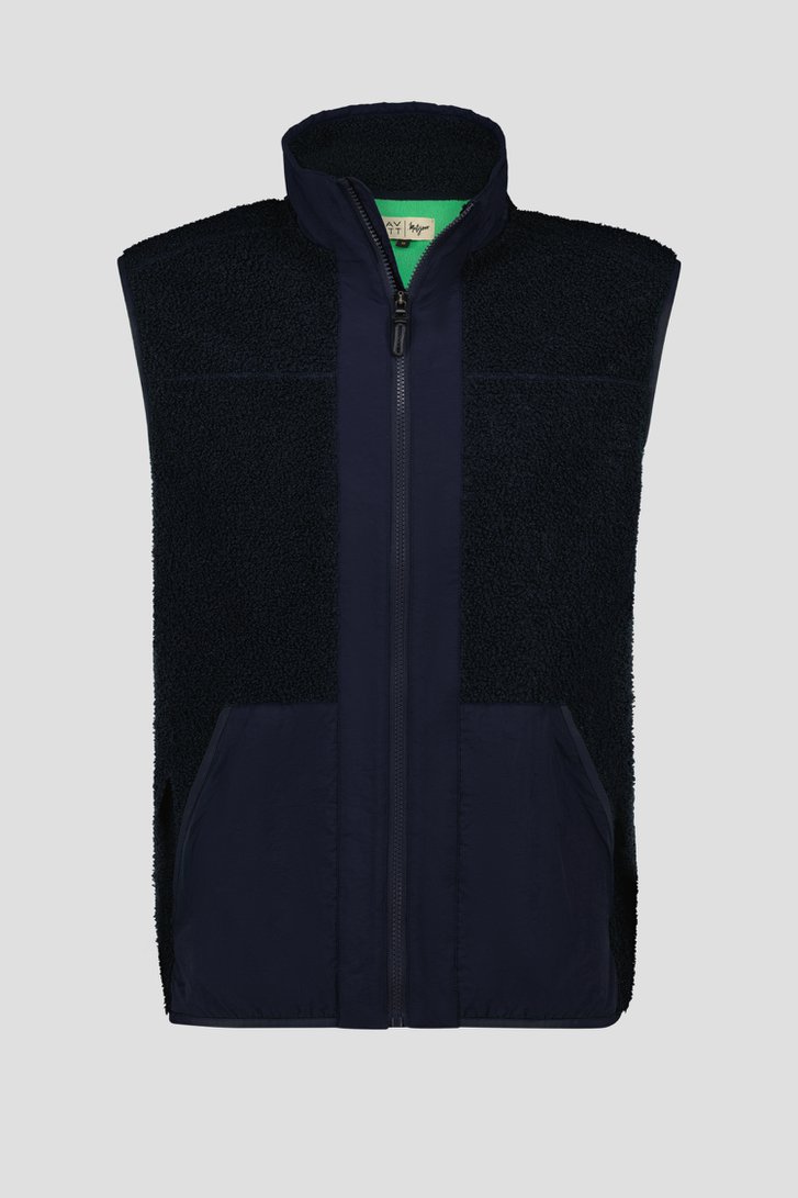 Donkerblauwe bodywarmer - Collectie Metejoor van Ravøtt voor Heren