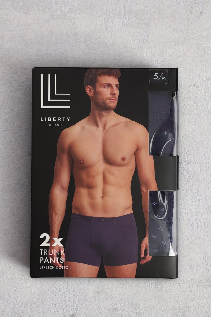 Productfoto 1 van Donkerblauwe boxer - Trunk pants - Set van 2 door Liberty Island voor Heren