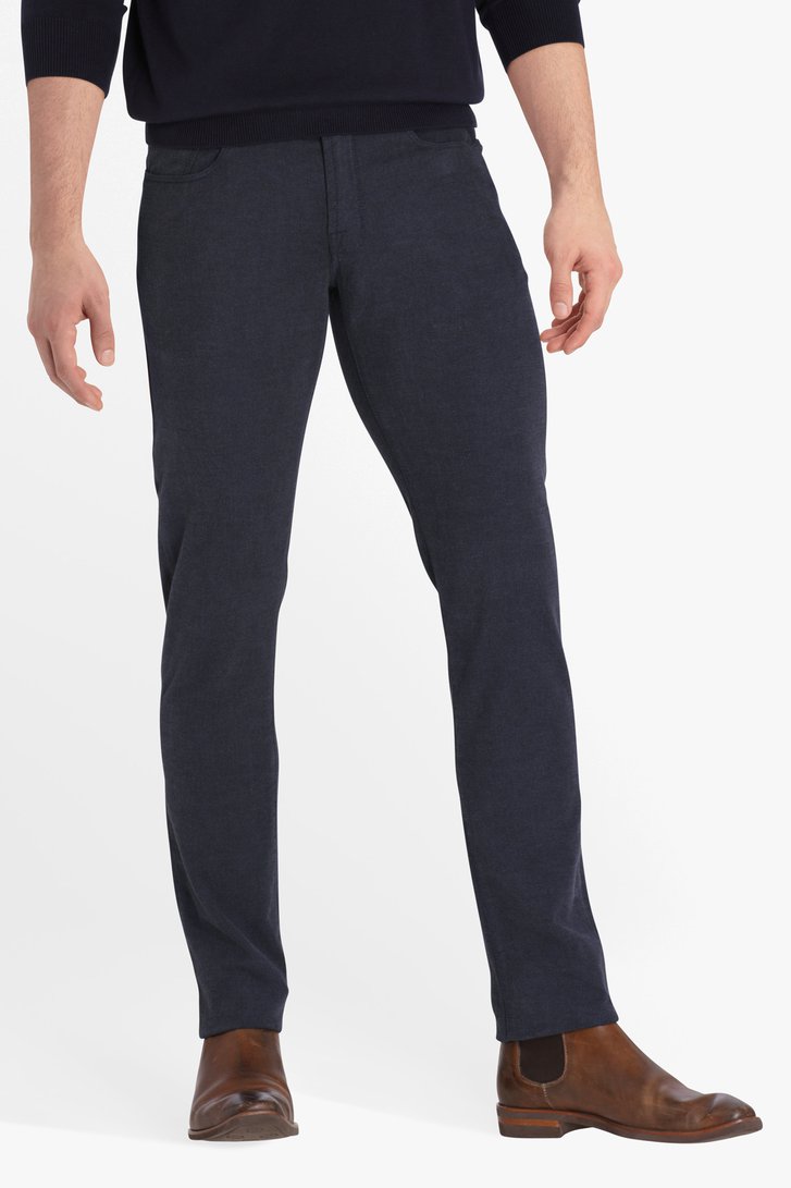 Donkerblauwe broek - Jefferson - slim fit van Brassville voor Heren