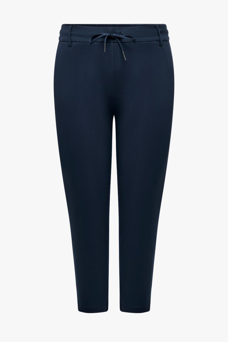 Donkerblauwe broek met elastische taille en koord van Only Carmakoma voor Dames