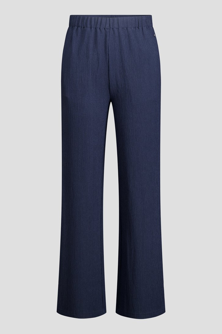 Productfoto 1 van Donkerblauwe broek met structuur door Claude Arielle voor Dames