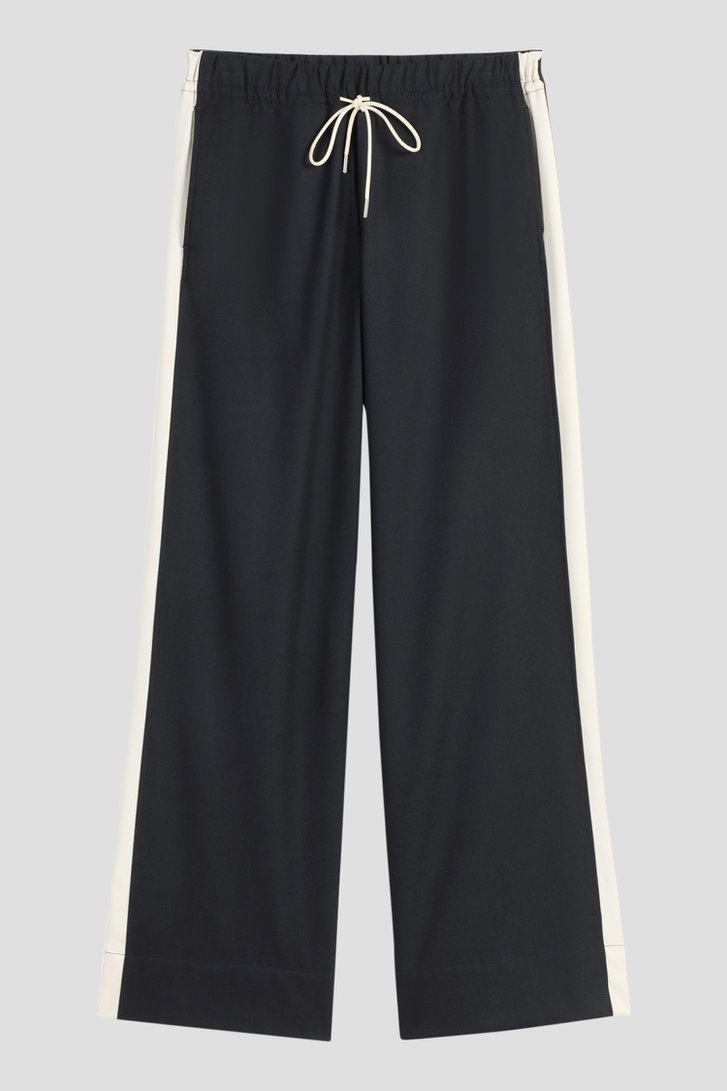 Productfoto 1 van Donkerblauwe broek met zijstreep door Marc O'Polo voor Dames