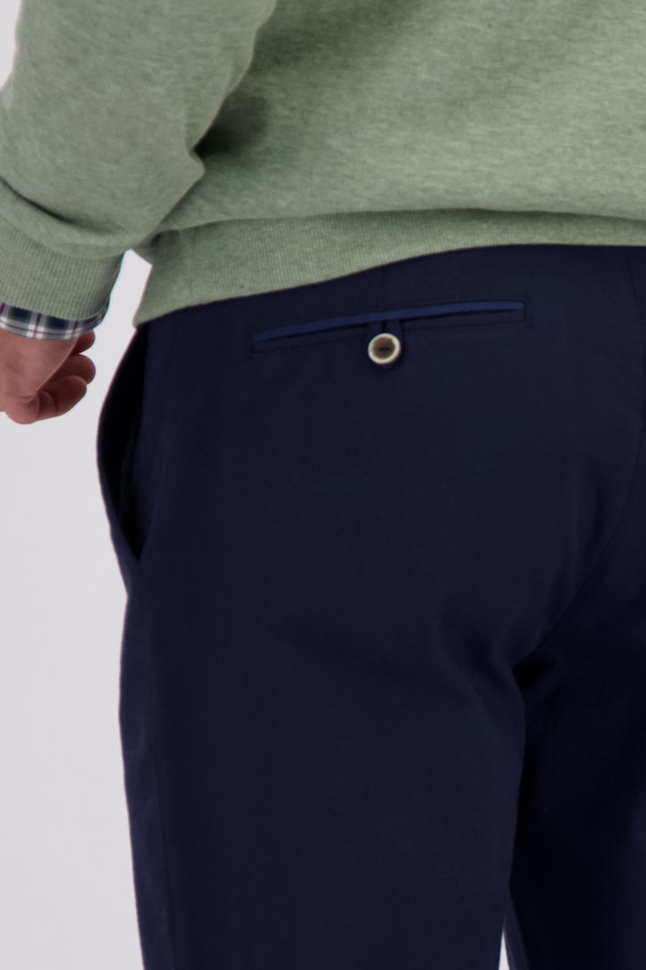 Detail van Donkerblauwe chino door Dansaert Blue voor Heren