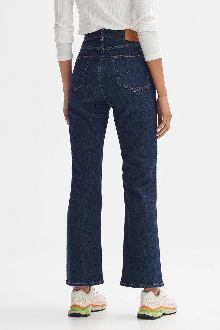 Donkerblauwe flared jeans - 7/8 lengte van Opus voor Dames
