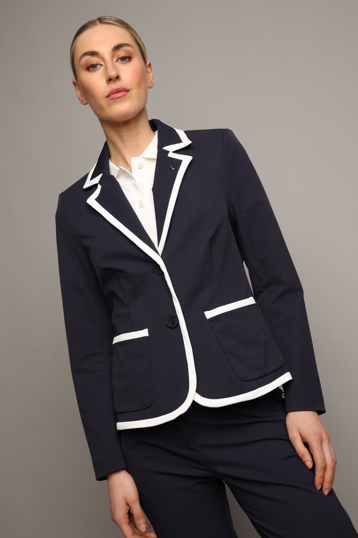 Voorkant van Donkerblauwe golfblazer door Dansaert Golf Club voor Dames