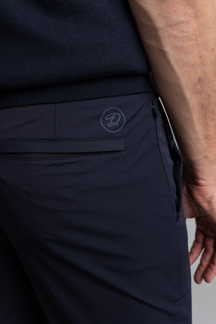 Detail van Donkerblauwe golfbroek door Dansaert Golf Club voor Heren