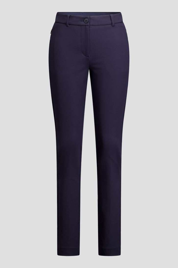 Productfoto 1 van Donkerblauwe golfbroek met elastische tailleband door Dansaert Golf Club voor Dames