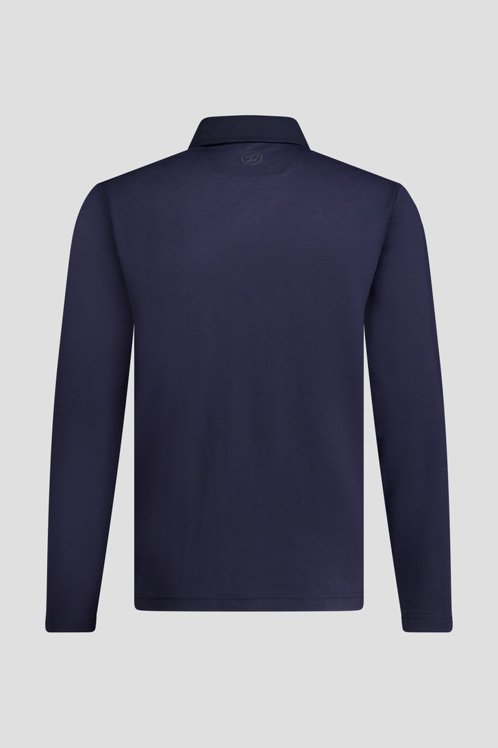 Productfoto 2 van Donkerblauwe golfpolo met lange mouwen door Dansaert Golf Club voor Heren