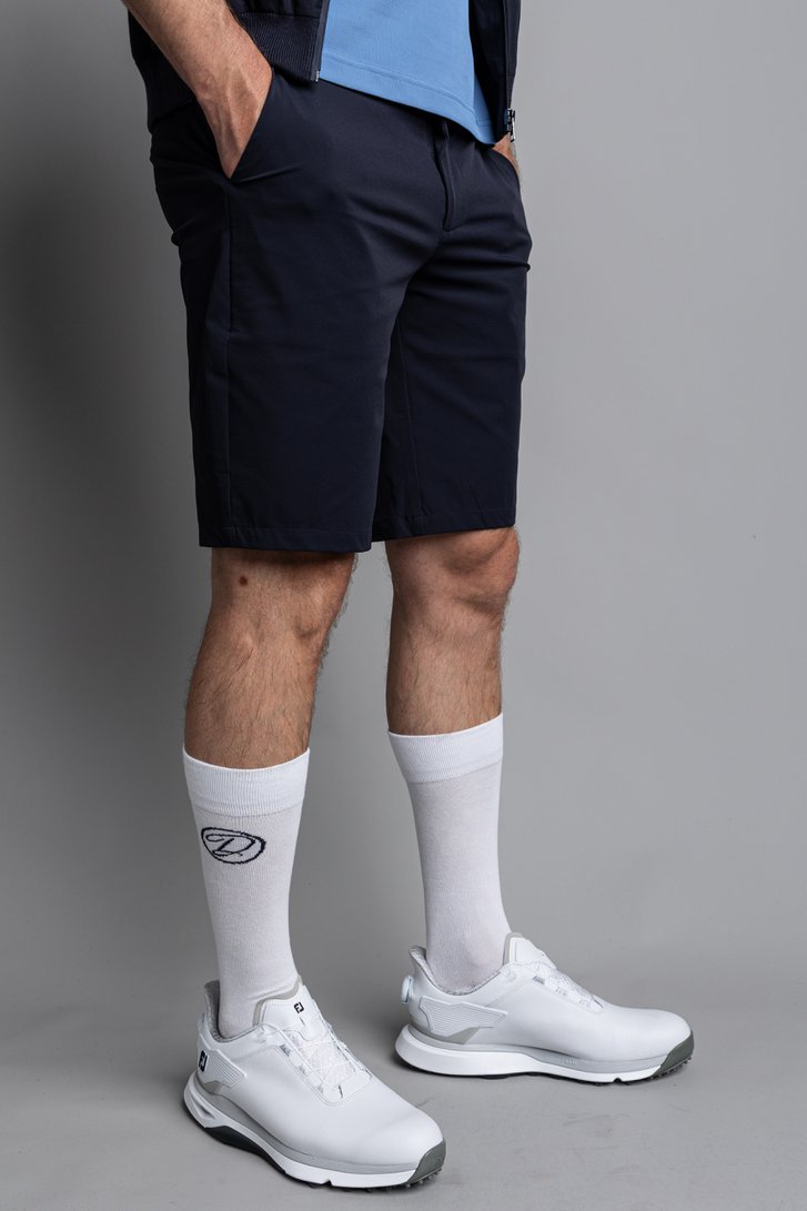 Detail van Donkerblauwe golfshort  door Dansaert Golf Club voor Heren