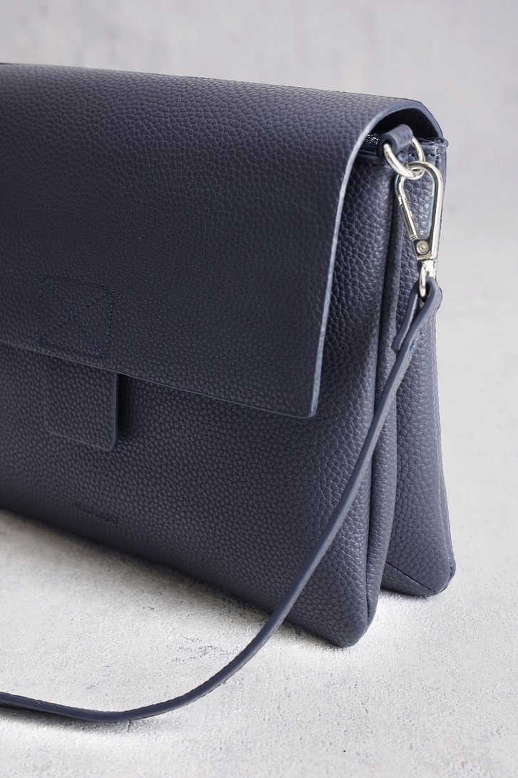 Donkerblauwe handtas met lederlook van Liberty Island voor Dames