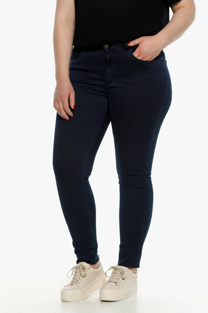 Donkerblauwe high waist jeans - skinny fit
