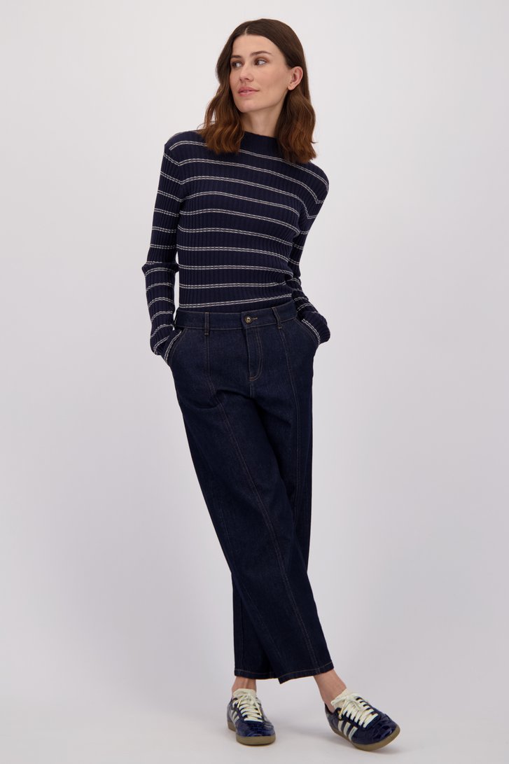 Achterkant van Donkerblauwe jeans - Barrel fit door LŌVING voor Dames