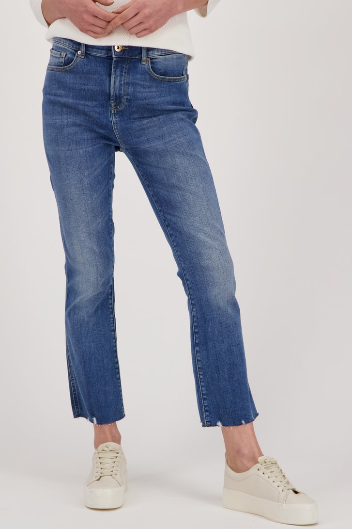 Donkerblauwe jeans - Fanny - Bootcut- 7/8 lengte van Liberty Island Denim voor Dames