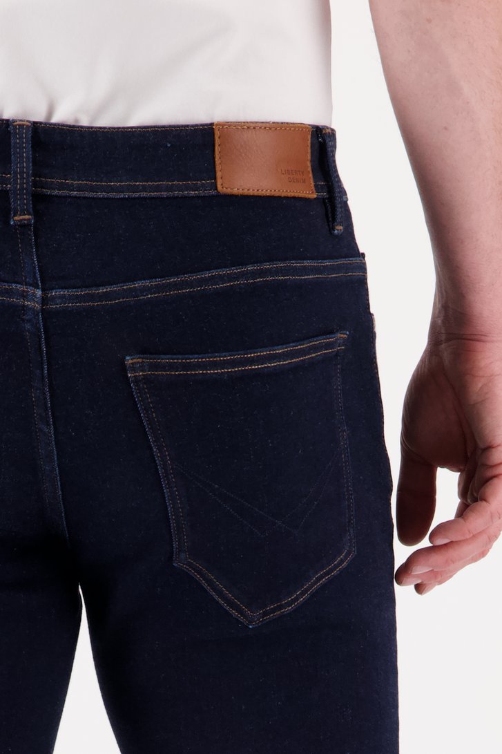 Donkerblauwe jeans - Lars - slim fit - L32 van Liberty Island Denim voor Heren