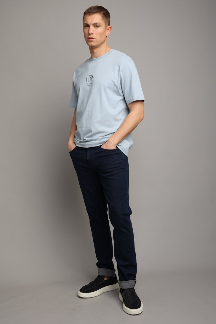 Achterkant van Donkerblauwe jeans - Lars - Slim fit - L32 door Liberty Island Denim voor Heren