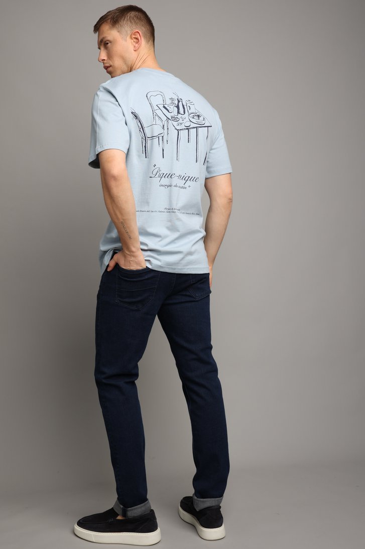 Detail van Donkerblauwe jeans - Lars - Slim fit - L32 door Liberty Island Denim voor Heren
